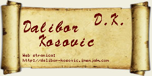Dalibor Kosović vizit kartica